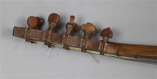 A mid 19th century Italian Chittara Battente, 91cm long